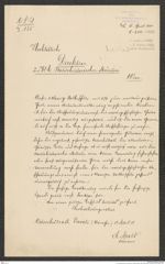 k.k. naturhistorisches Hofmuseum, Intendanzakten 1885-1896 (Hauer), Aktenzahl Z.250/1888, Seite 1